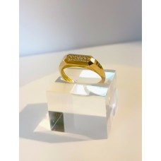 Δαχτυλίδι Χρυσό 14K - Γυναικείο, ορθογώνια βάση με Ζιργκόν (RI548)